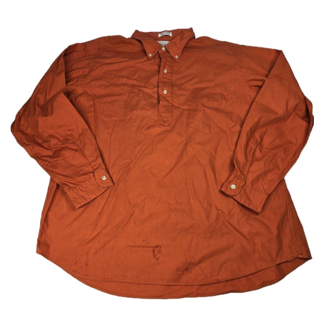 Vintage Golden Fruit By Fruit Of The Loom Button Pullover Shirt Men's Size XL 17